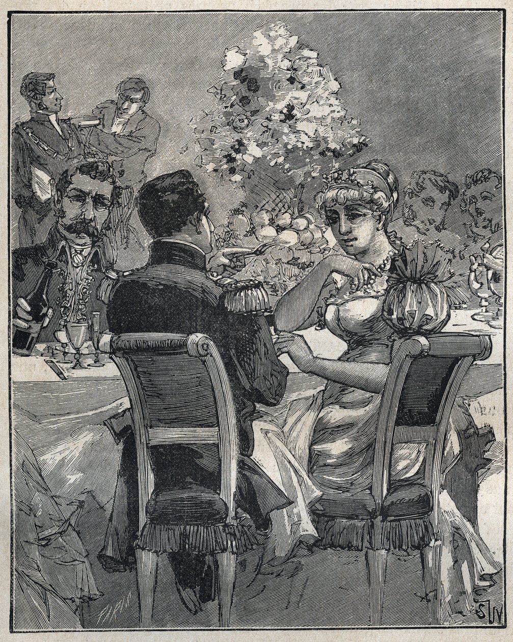 Híres nyakláncok: Josephine gyöngy nyaklánca. Napóleon Bonaparte konzul a felesége, Josephine de Beauharnais (Marie Josephe Rose de Tascher de La Pagerie) nyakában lévő gyöngy nyaklánc eredetét kérdezi alkotó: Unknown artist