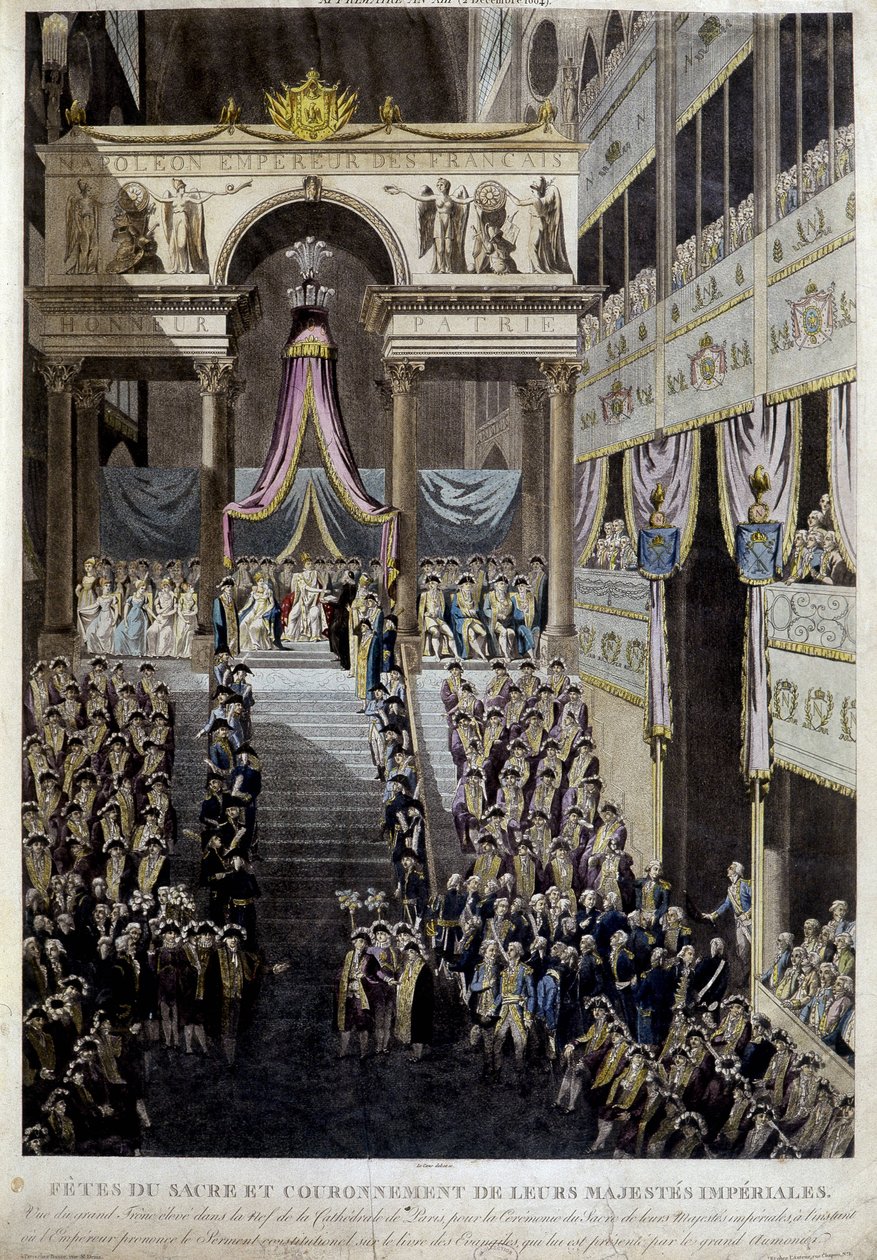 Császári felségeik koronázásának és koronázásának ünnepe 1804-ben. alkotó: Unknown artist