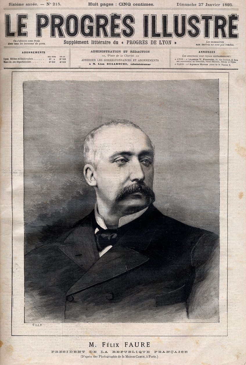 Felix Faure, a Francia Köztársaság elnöke alkotó: Unknown artist