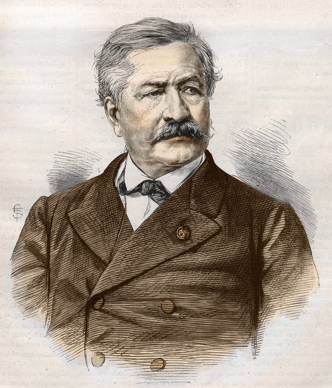 Ferdinand de Lesseps (1805-1894), metszet, Bianchetti-gyűjtemény alkotó: Unknown artist