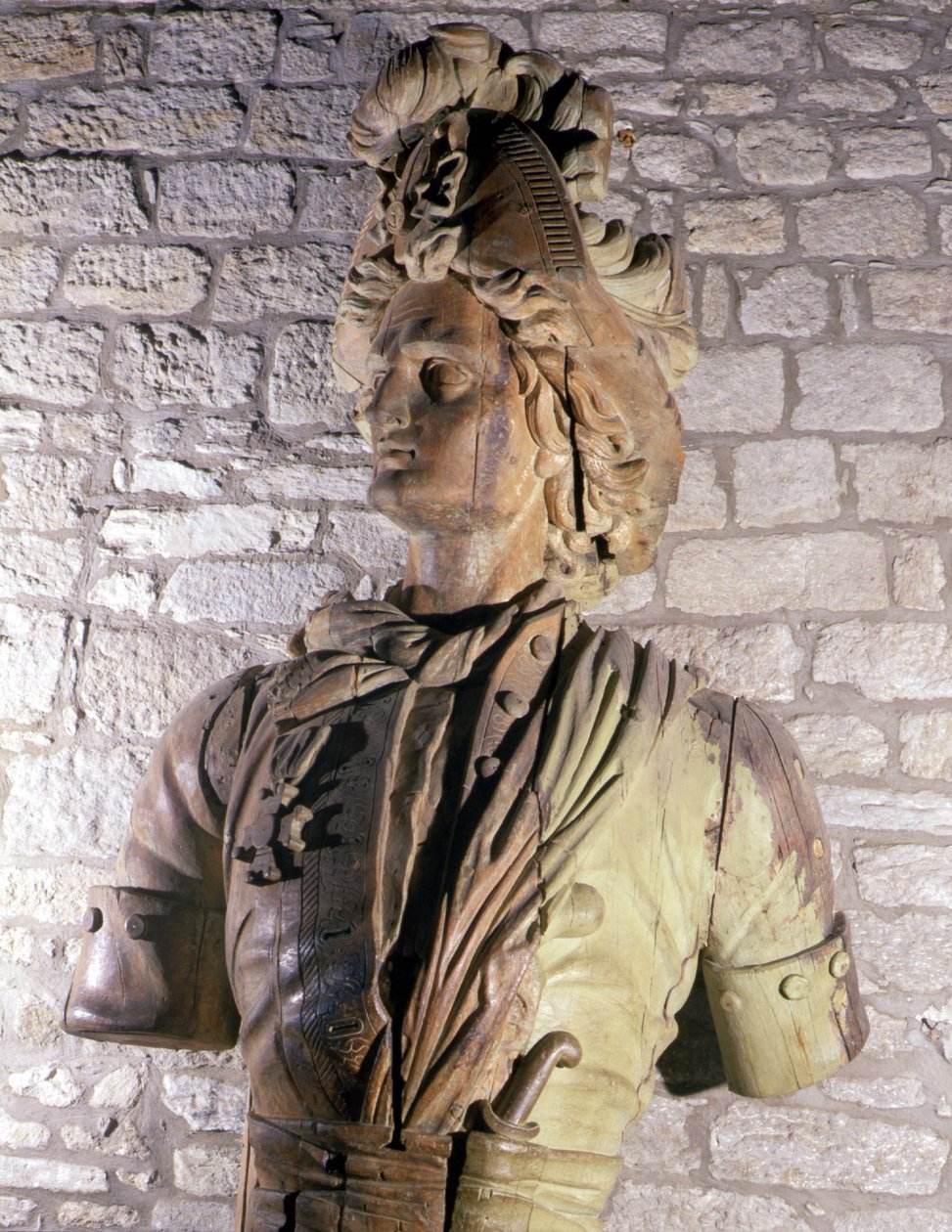 A Saint Malo Múzeumban őrzött 17. századi magáníj alakja. alkotó: Unknown artist