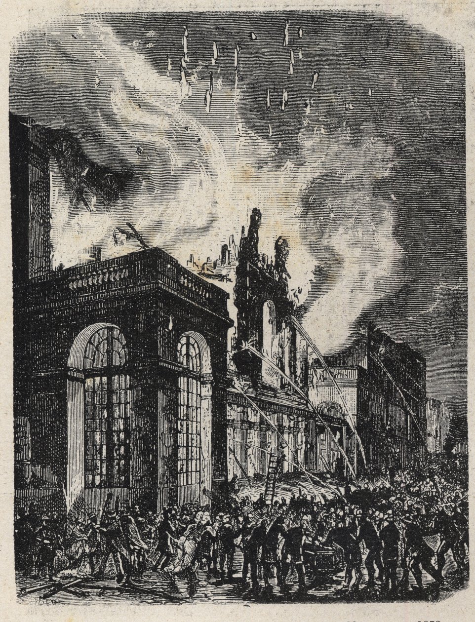 A párizsi Opera de la rue Lepelletier (Le Peletier) tüze október 28-án alkotó: Unknown artist