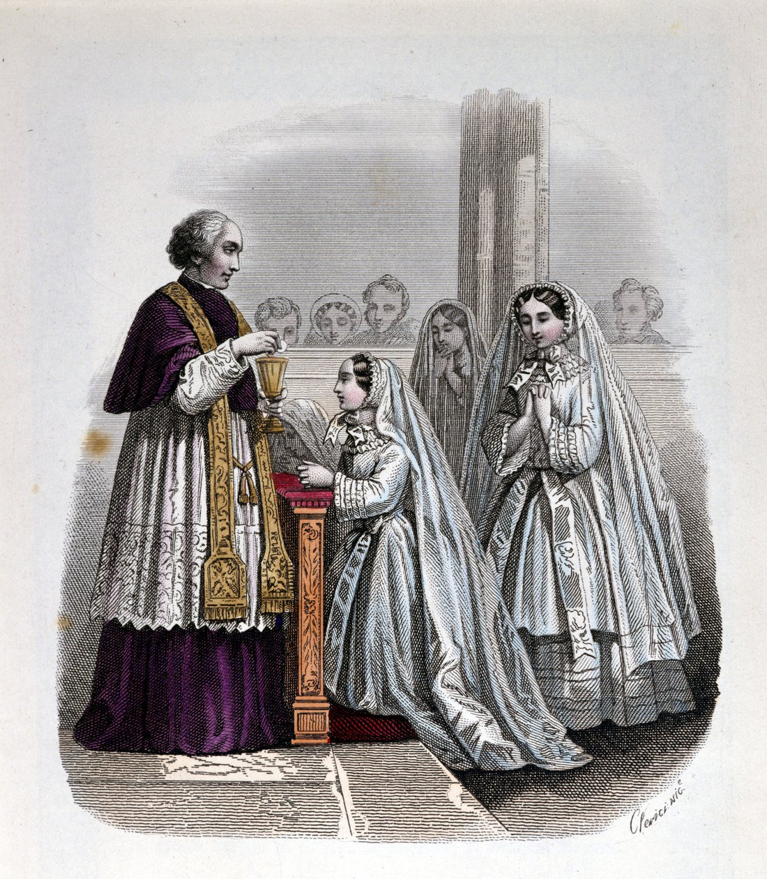 Elsőáldozási jelenet, metszet alkotó: Unknown artist