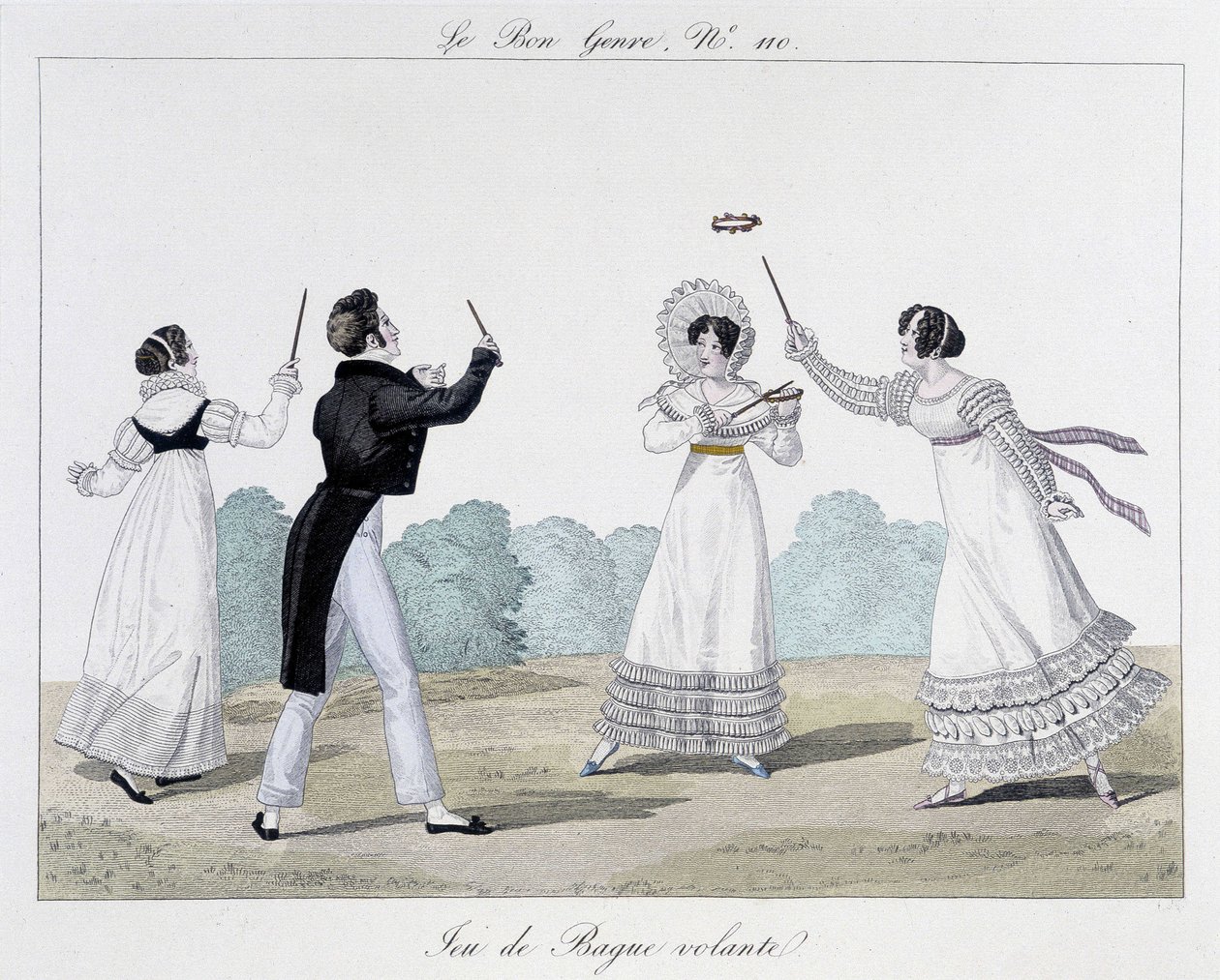 Repülős körjáték – „A jó műfajban”, 110. sz., 19. század eleje alkotó: Unknown artist