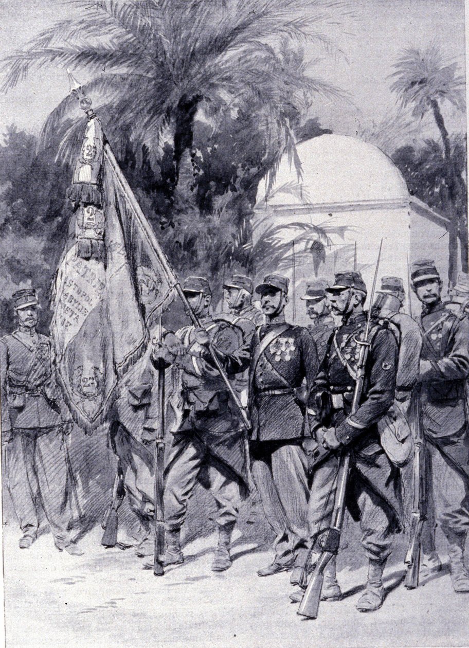 Idegenlégiós katonák egyenruhában. 1878. alkotó: Unknown artist