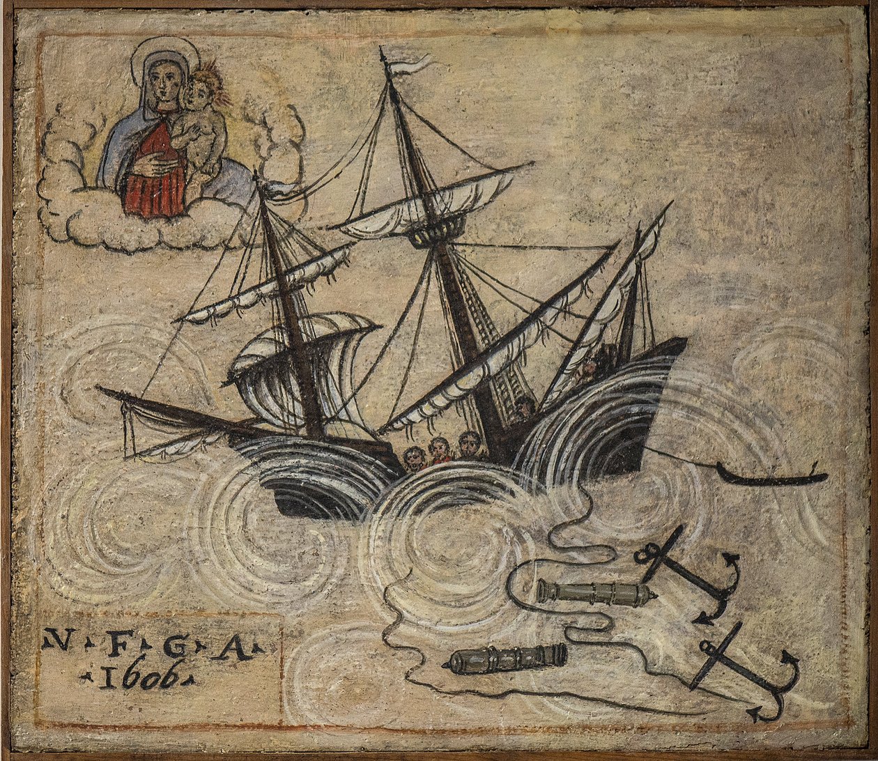 Volt voto (ex voto) tengerész, népszerű ajánlat a nápolyi íves Boldogasszony templomból (Madonna dell