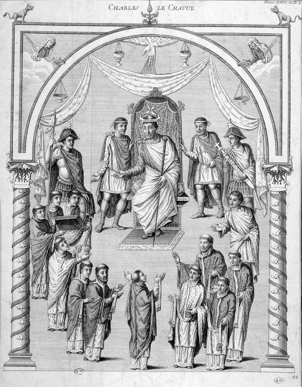 Franciaország a 9. században: Charles II. Le Bald (823-877). alkotó: Unknown artist