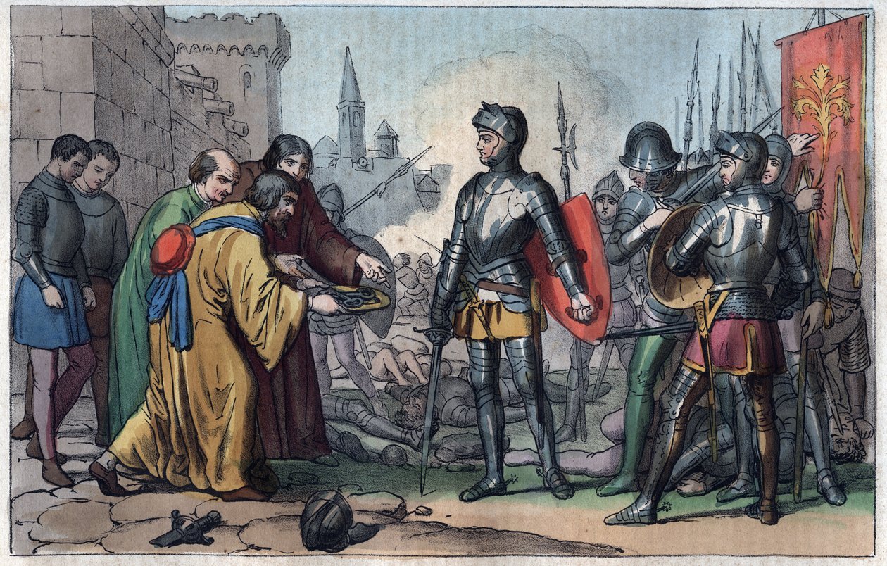 Francesco Ferrucci (1489-1530) megkapja Volterra városának kulcsait – a „” Az Univerzum minden népének használati és szokásai” című metszetét. Ez a kormány, a törvények, a milícia és minden nemzet vallásának története a legtávolabbi időktől fogva. alkotó: Unknown artist