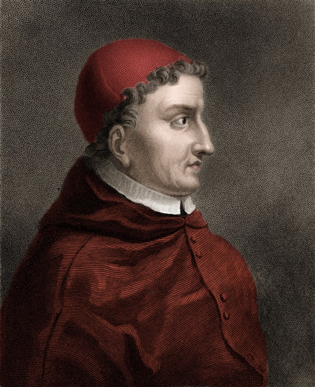 Francisco Jimenez de Cisneros (Gonzalo Jimenez de Cisneros) (1436-1517) bíboros, vallási reformátor és spanyol államférfi - Metszet a XIX. alkotó: Unknown artist