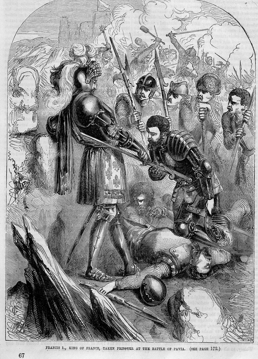 I. Francois fogságba esett a páviai csatában (1525) alkotó: Unknown artist
