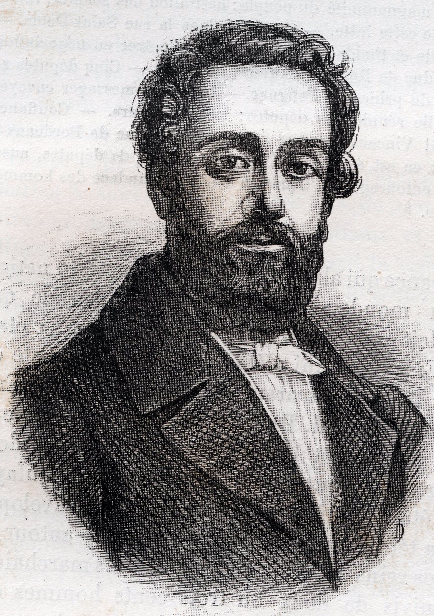 Francois Rose Joseph Degousee 1795 -1862 katonai, építőmérnök és köztársasági politikus Metszet 1882-ből a „Histoire de dix ans: 1830-1840” Louis-Blanc (1811-1882) című könyvében alkotó: Unknown artist