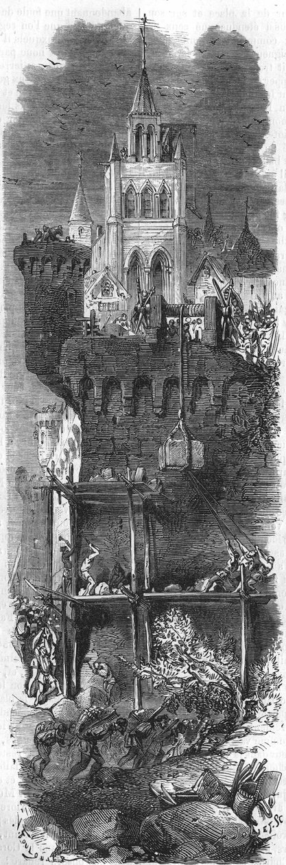 Henrik francia király által Metz helytartójává kinevezett Francois de Guise (1519-1563) V. Károlyt, a Szent Germán Birodalom császárát 1552-ben kényszerítette Metz ostromára. XIX. századi metszet. alkotó: Unknown artist