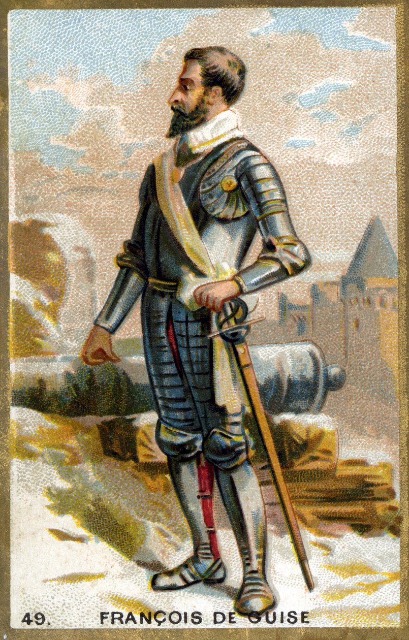 Francois de Guise (1519-1563). 19. századi kromolitográfia. alkotó: Unknown artist