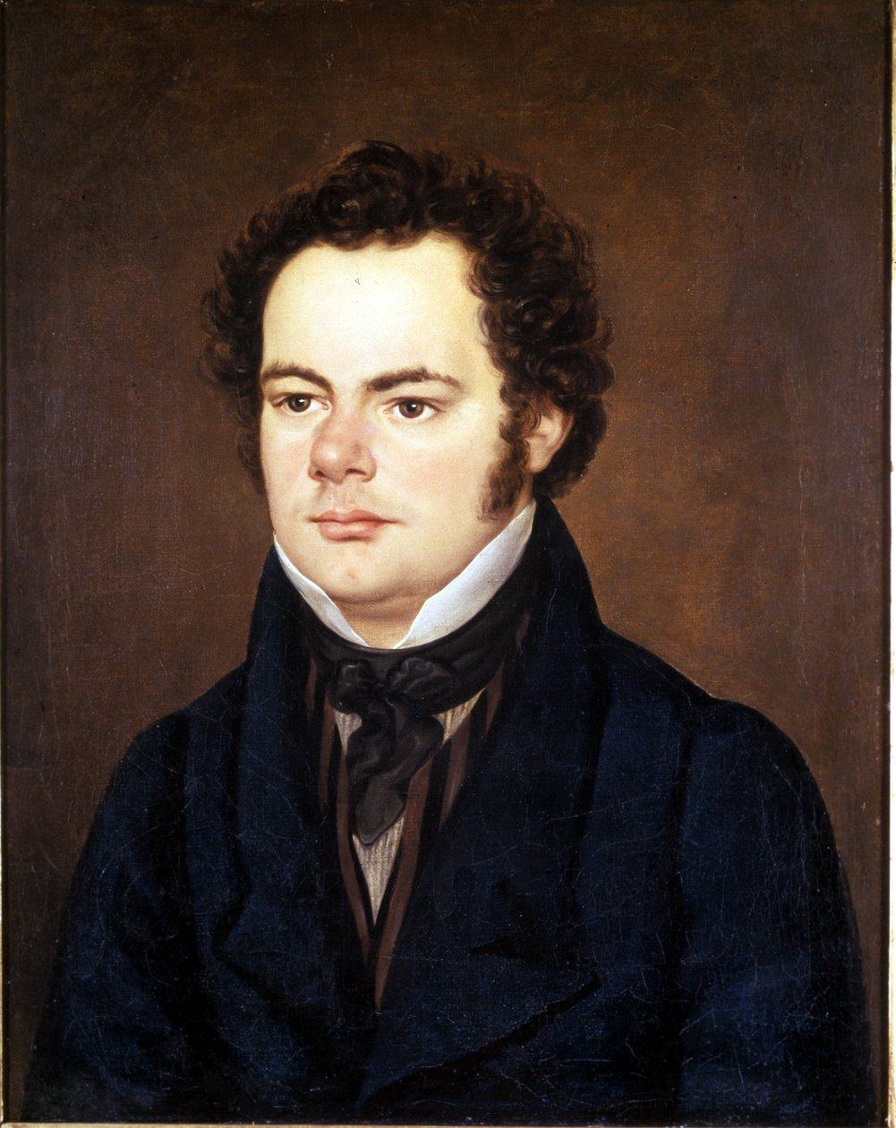 Franz Schubert (1797 - 1828), a bécsi Zenebarátok Társaságában őrzött portréfestmény. alkotó: Unknown artist