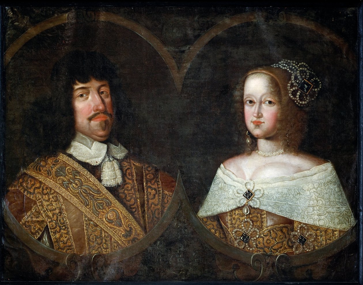 III. Frigyes dán és felesége, Sofia Amalia, Brunswick-Lyneburg, 1643 körül (olaj, vászon) alkotó: Unknown artist