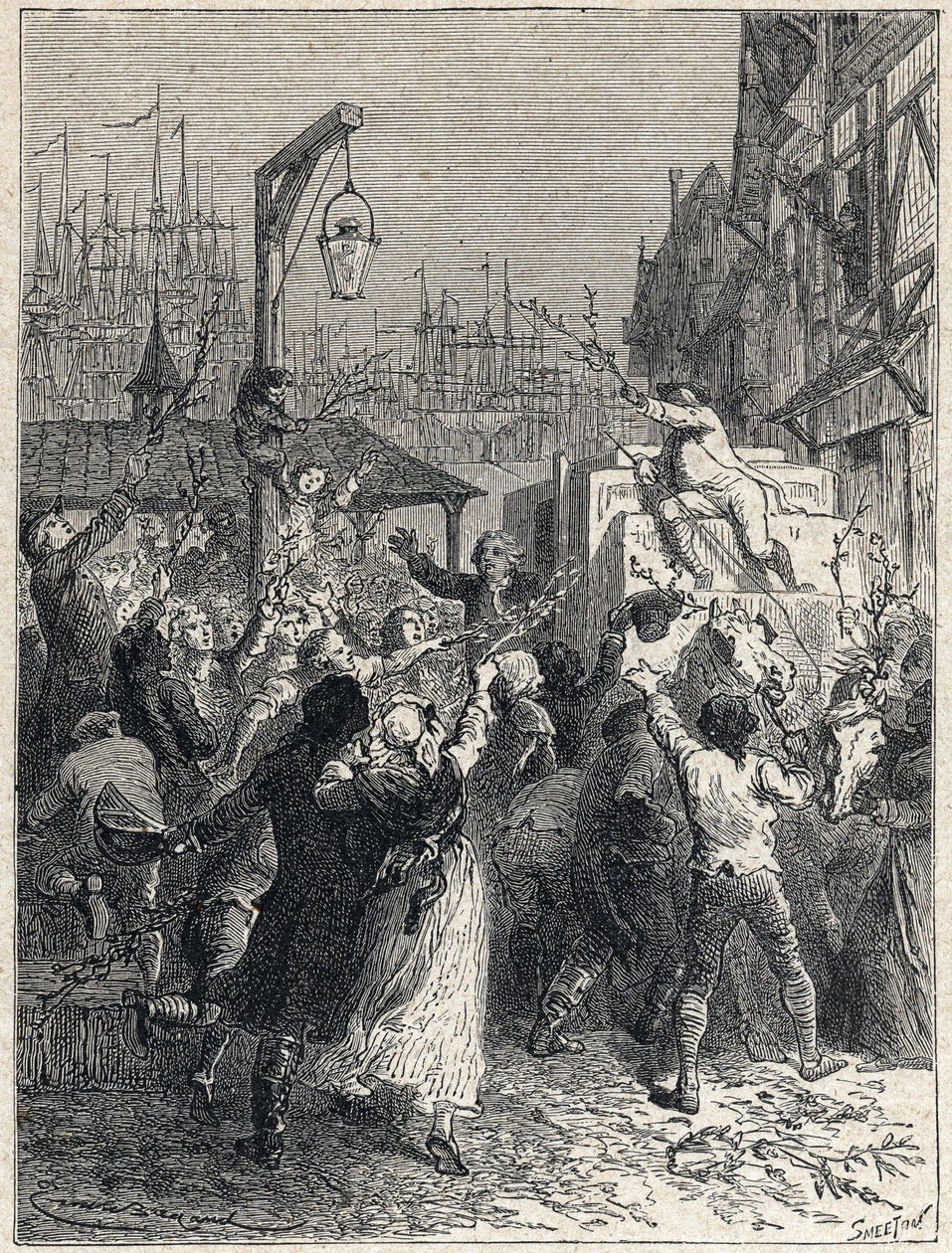 Francia forradalom: Honore Gabriel (Honore-Gabriel) Riqueti, Mirabeau grófja (1749-1791) diadala 1789-ben lépett be Marseille városába. Metszet 1889-ből. Magángyűjtemény. alkotó: Unknown artist