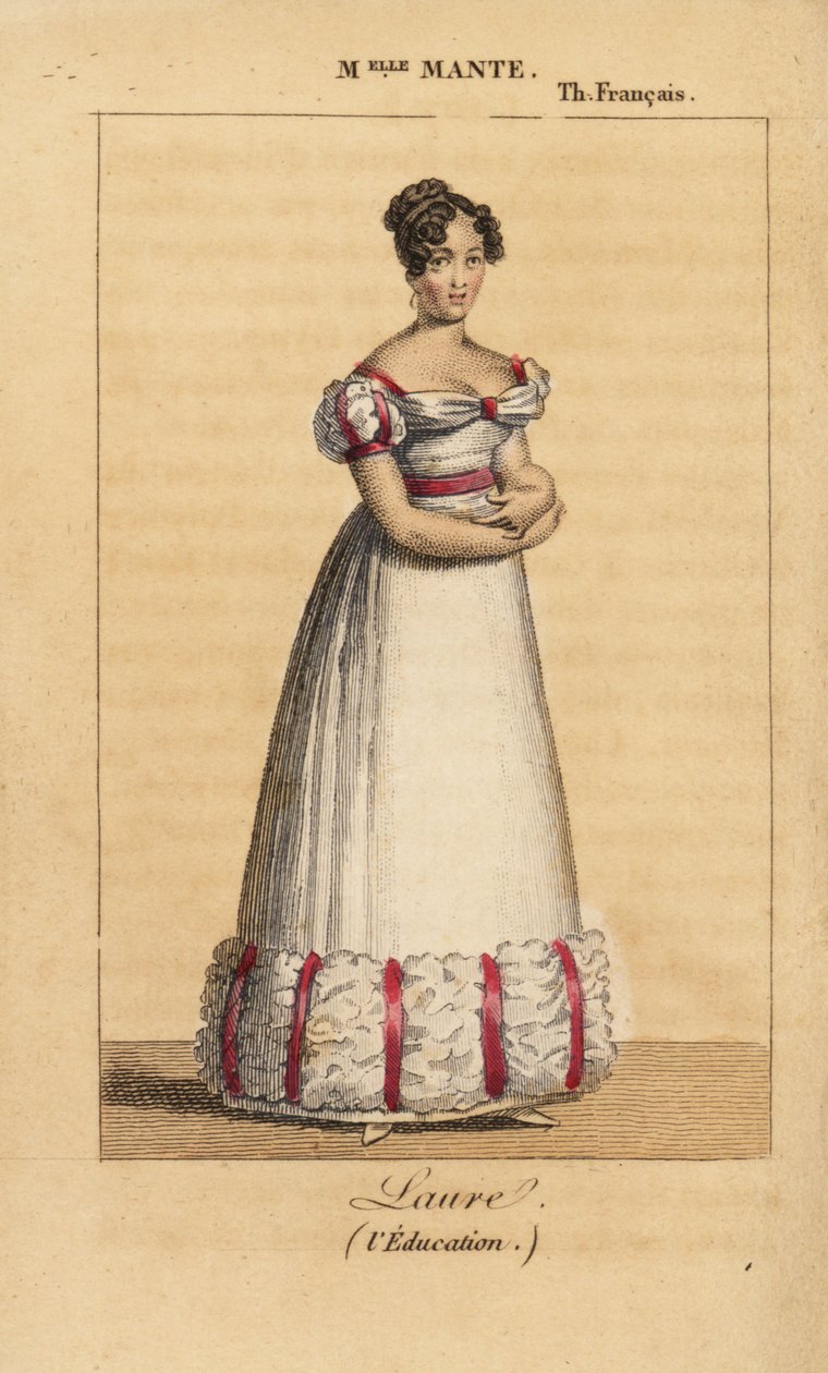 Louise-Charlotte-Theophile-Delphine Escoffie francia színésznő vagy Mlle Mante Laure szerepében Casimir Bonjour L