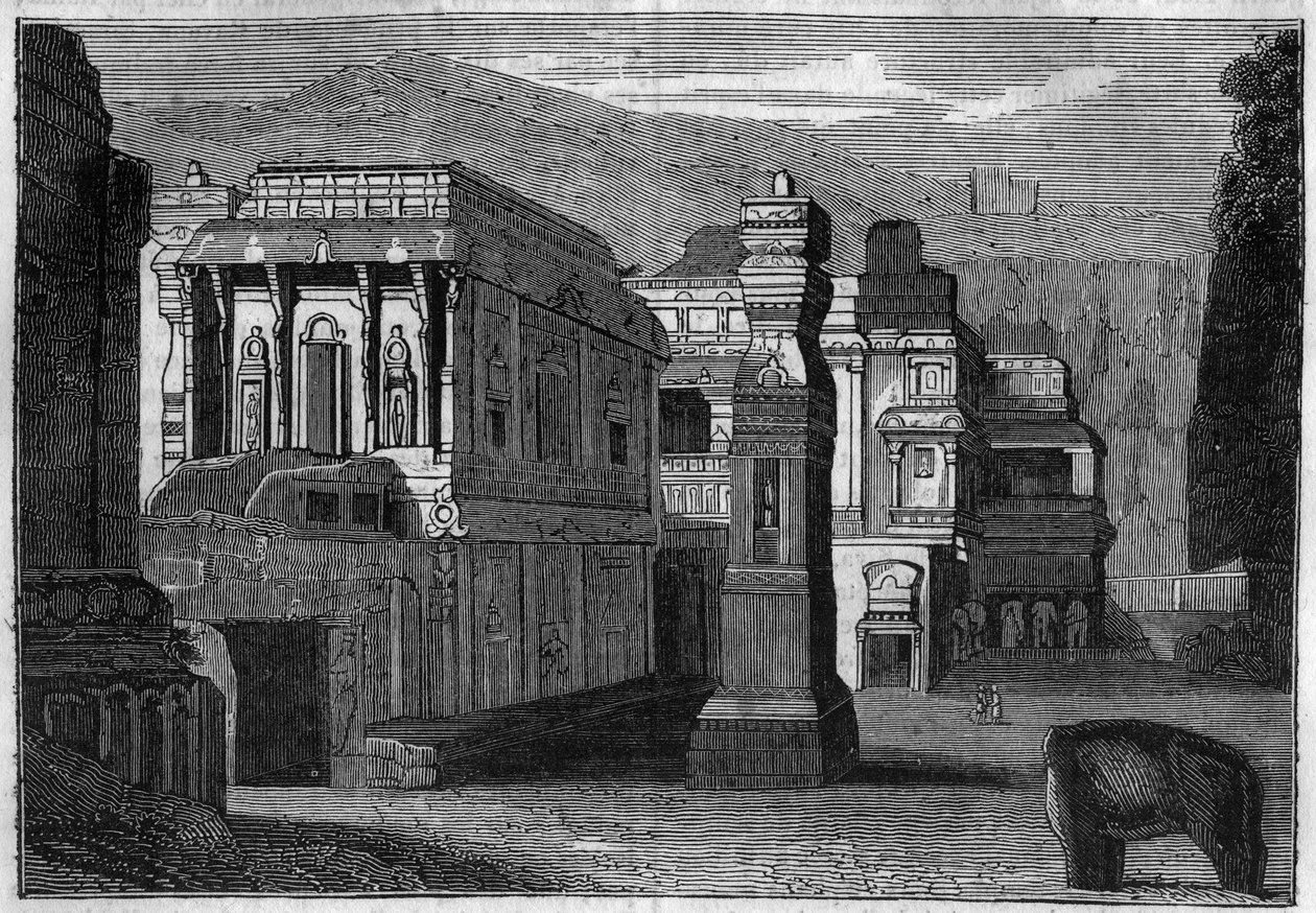 Az indiai Kailasha monolit templomából (8. század). alkotó: Unknown artist