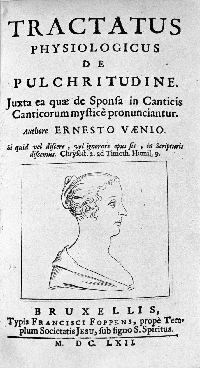 Az "A Treatise on Physiological Beauty" előlapja Ernesto Venióval foglalkozik alkotó: Unknown artist