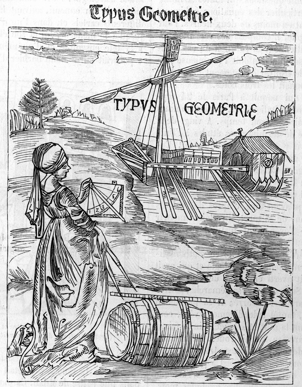 A geometria homlokzata Gregor Reisch (1467-1525) „Margarita Philosophicájában” alkotó: Unknown artist