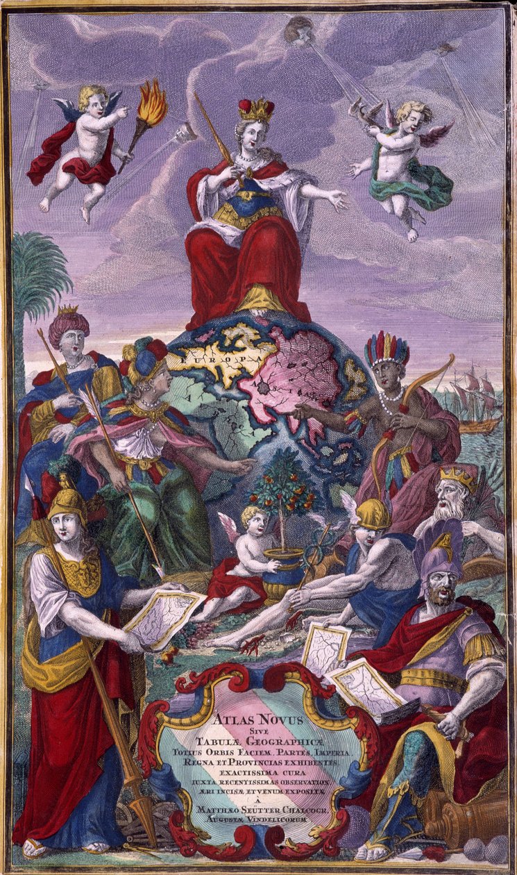 Seutter Georges Mattaus „Atlas Nouveau”-jának frontképe alkotó: Unknown artist