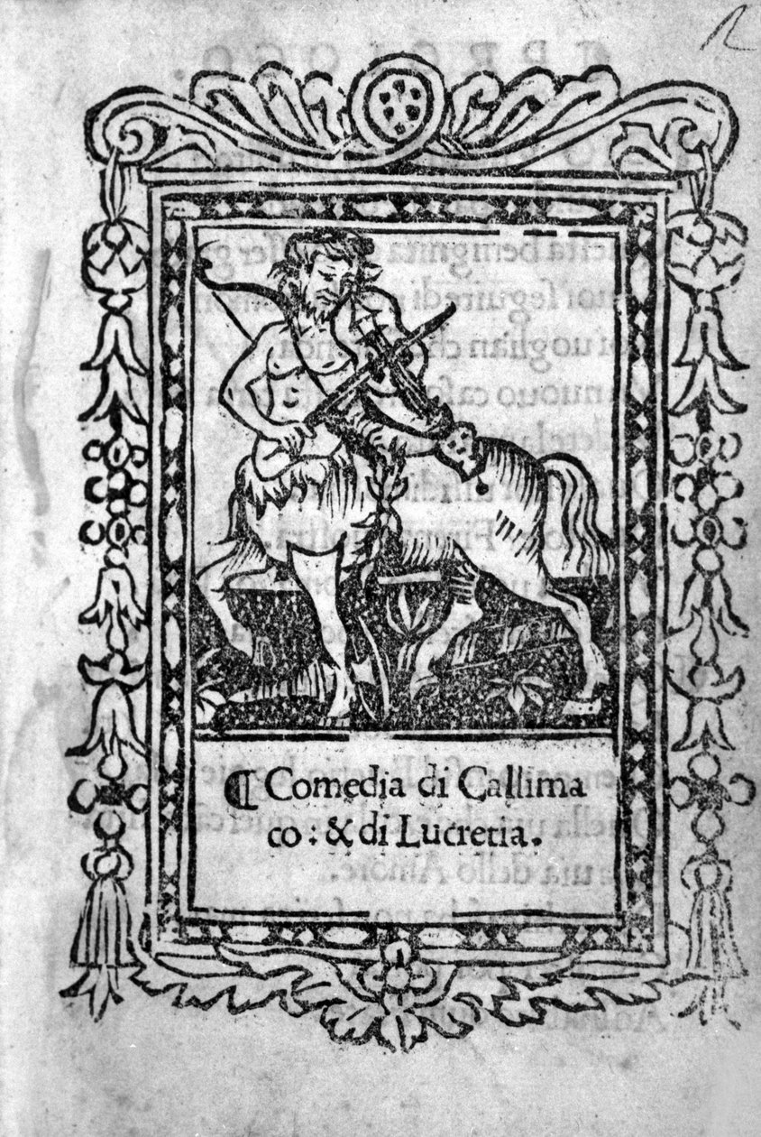 Niccolo di Bernardo dei Machiavelli (Nicolas Machiavel) La Mandragola című vígjátékának előképe alkotó: Unknown artist