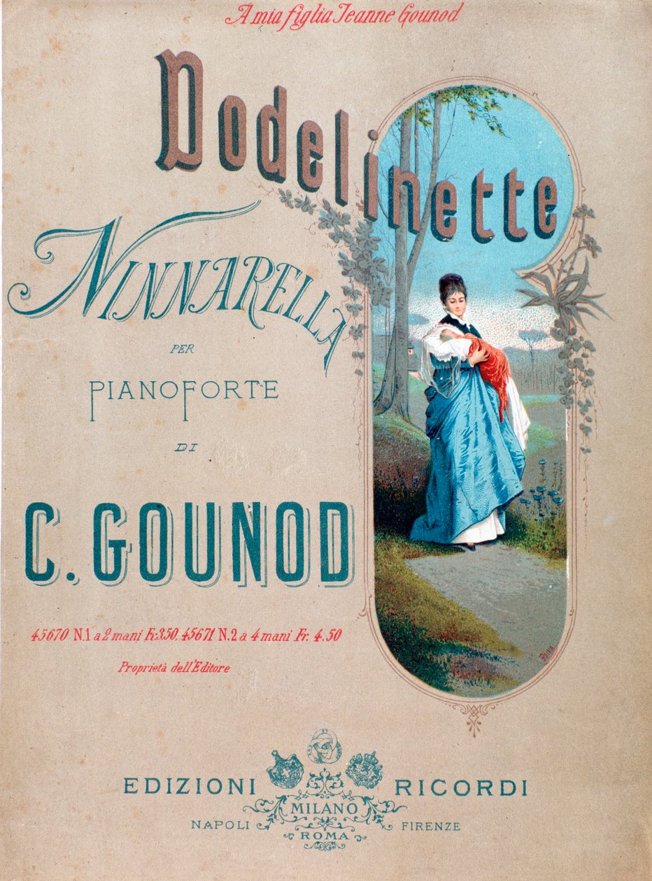 A Dodelinette előképe, Charles Gounod altatódala, amelyet lányának készített alkotó: Unknown artist