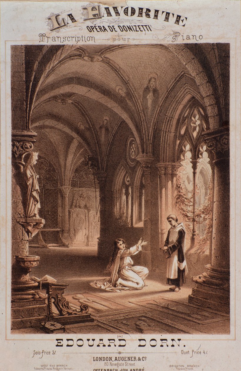A kedvenc előképe, Gaetano Donizetti operája (metszet alkotó: Unknown artist