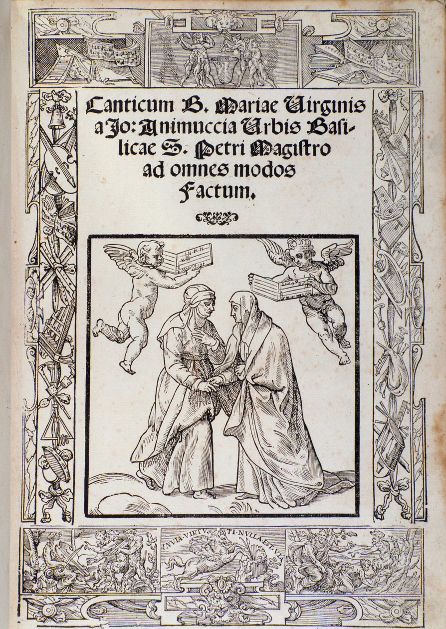 Giovanni Animuccia „A Boldogságos Szűz Mária éneke” című kotta előképe alkotó: Unknown artist