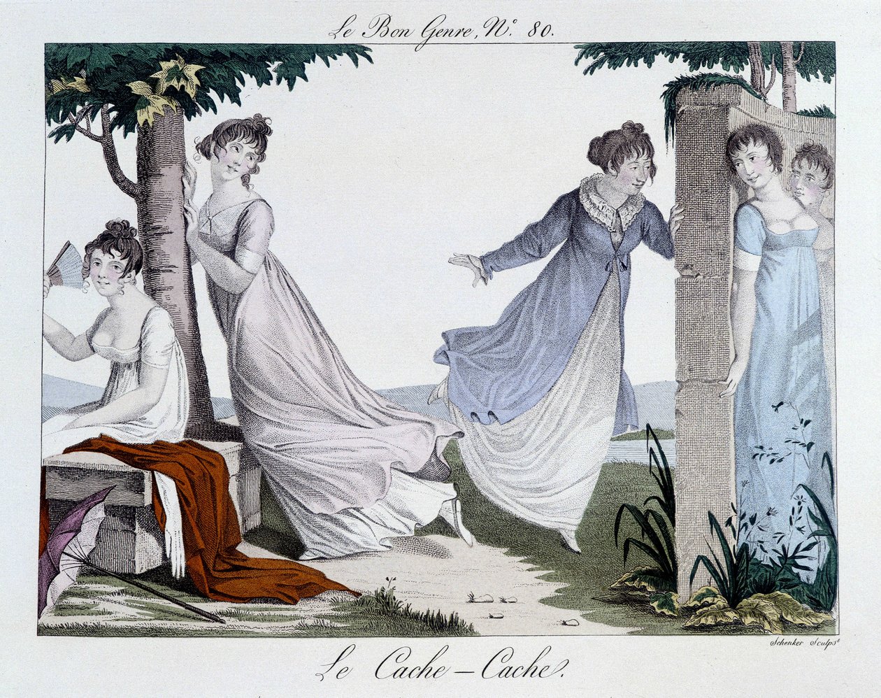 Bújócska játék (Cache Cache) – a „” The Good Genre”-ben, n¡80, 19. század eleje alkotó: Unknown artist