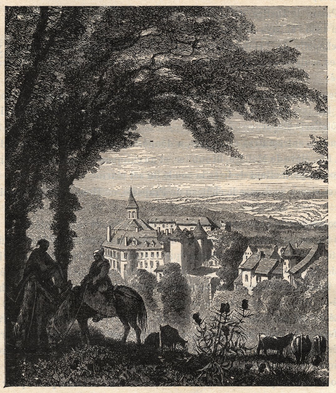 Gargilesse-Dampierre (Gargilesse Dampierre) - Indre - Franciaország - metszet „” PATRIE” felirattal - FRANCIAORSZÁG PECTURESSE LEÍRÁSA 6 KÖTETÉSBEN LUCIEN HUARD - 19. század vége alkotó: Unknown artist