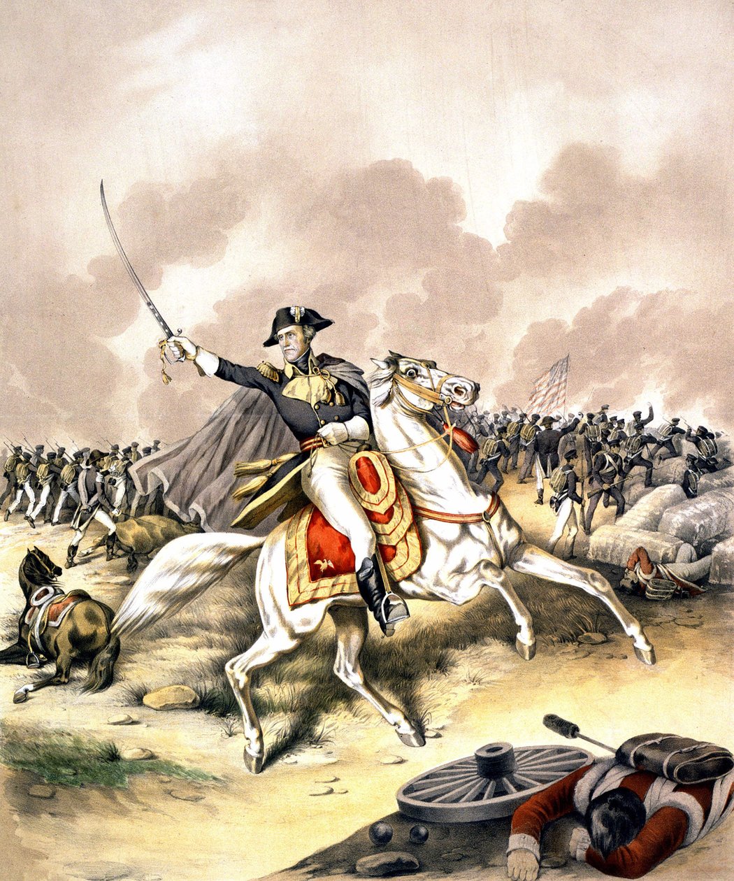 Andrew Jackson tábornok (1767-1845) a New Orleans-i csatában 1812-ben. alkotó: Unknown artist