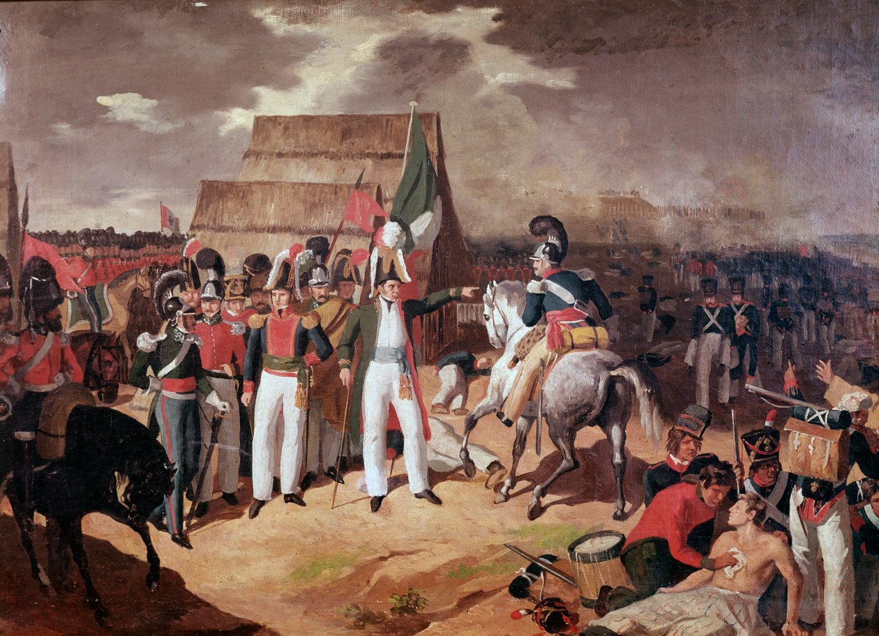 Antonio Lopez de Santa Anna tábornok (1794-1876) mexikói katona és politikus a spanyolok elleni csatában Tampicóban alkotó: Unknown artist