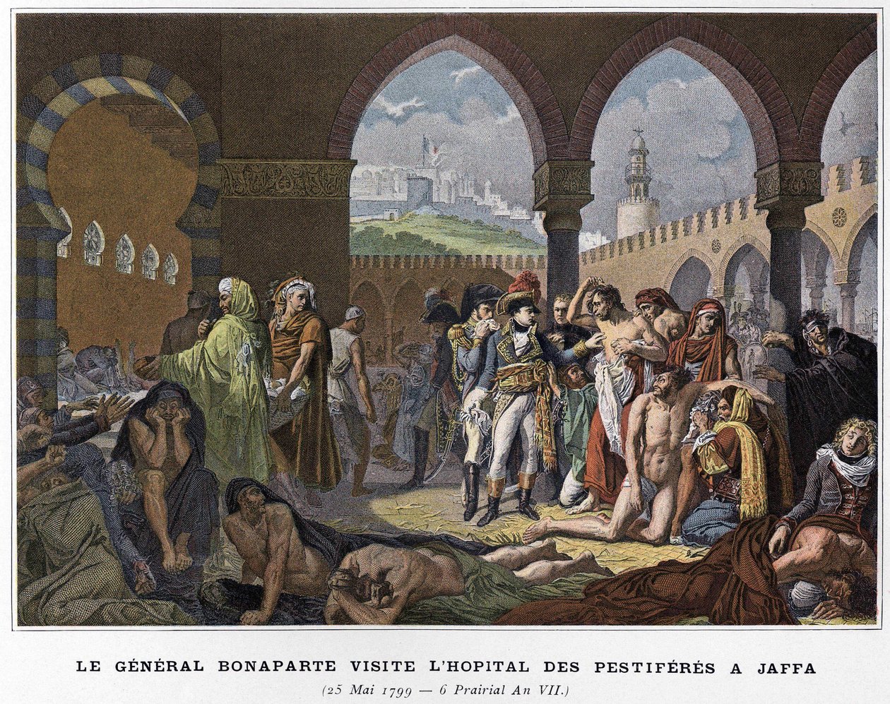 Bonaparte tábornok május 25-én ellátogatott a jaffai Pestiferous Kórházba alkotó: Unknown artist