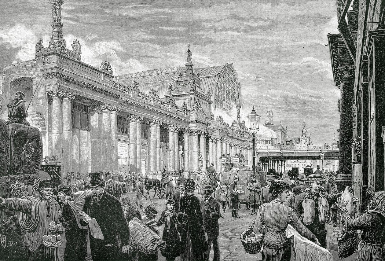 Német Birodalom vagy Második Birodalom (1871-1918): Szocialista tüntetés a berlini piactéren, február 25. alkotó: Unknown artist