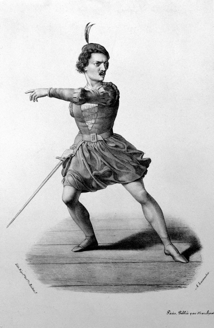 Gilbert-Louis Duprez (Gilbert Louis) Arnoldo szerepében Gioacchino Rossini „Guillaume Tell” (William Tell) című operájában alkotó: Unknown artist