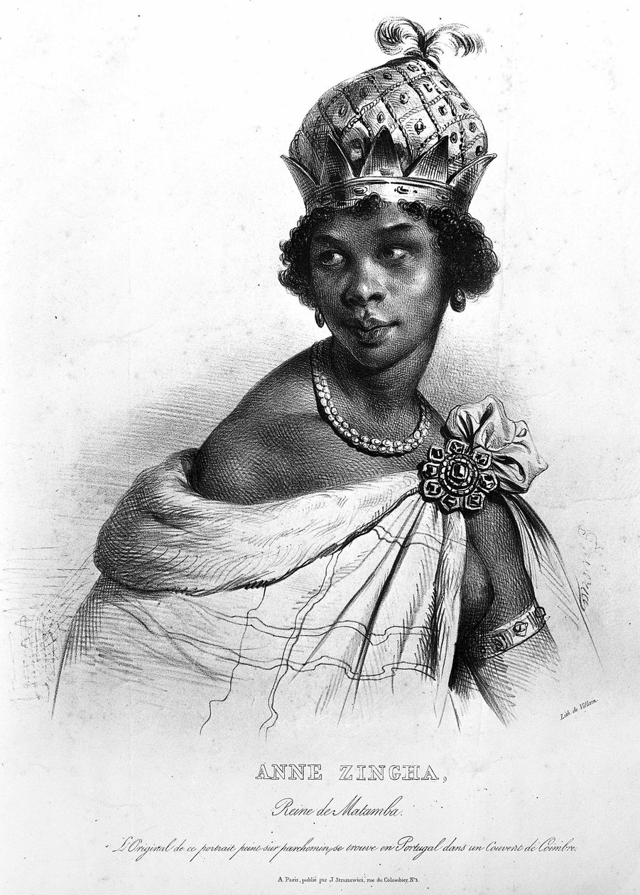 Ginga, Matamba és Angola Quilombola királynője. ANNE ZINGHA ANGOLA KIRÁLYNŐJE. (1587-1663). alkotó: Unknown artist