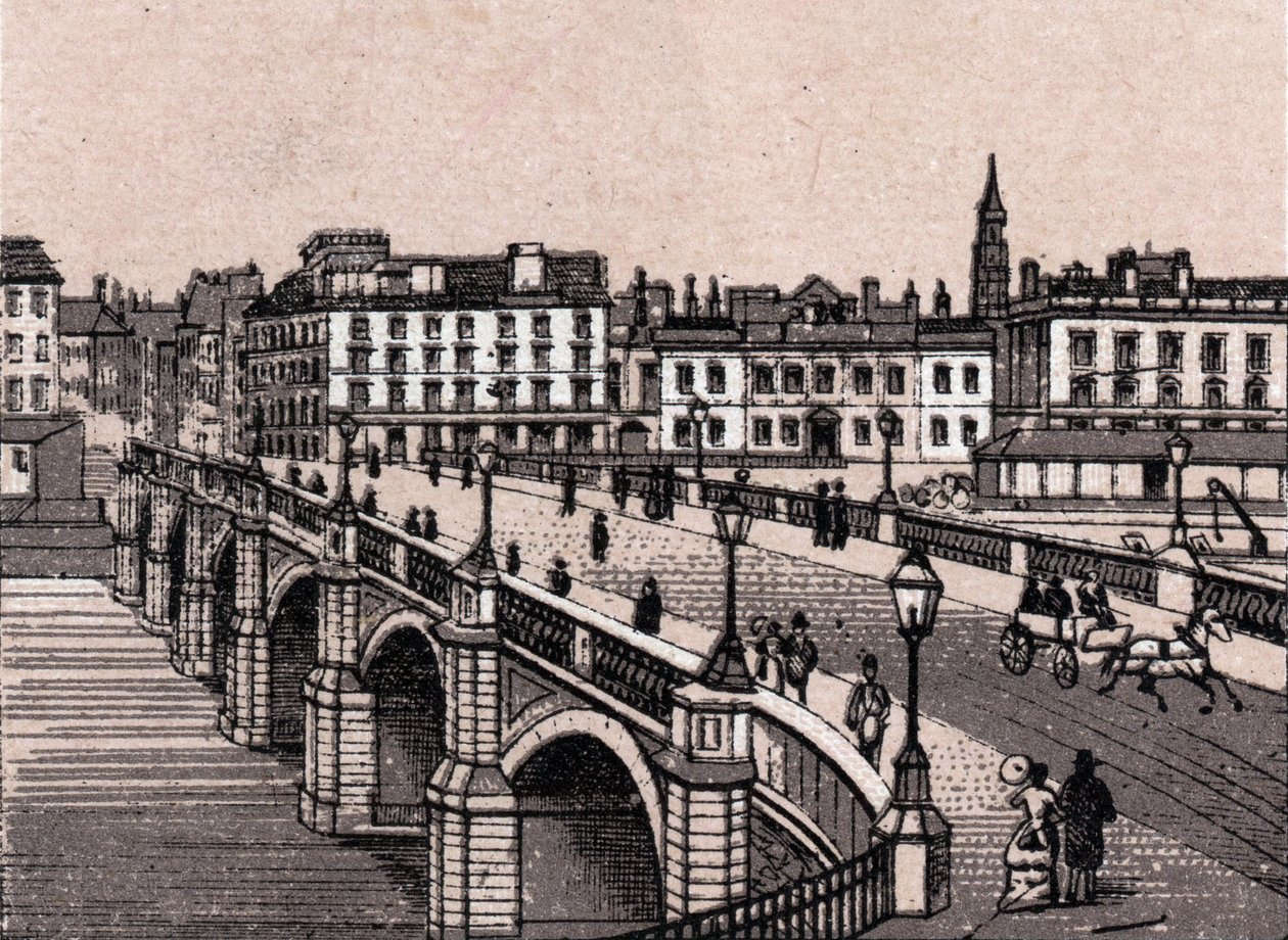 Glasgow, Skócia: kilátás a Broomielaw-hídra. in "" A világ 168 nézetet szemléltet"" Keltezés nélküli (19. század vége) alkotó: Unknown artist