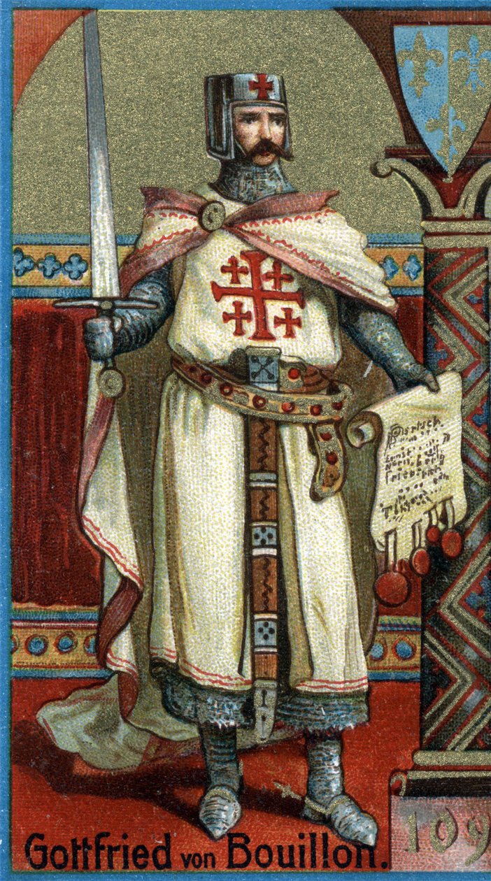 Godefroy de Bouillon (1061-1100) Alsó-Lotaringia hercege és az első keresztény uralkodó Jeruzsálemben az első keresztes hadjárat után (1096-1099). alkotó: Unknown artist