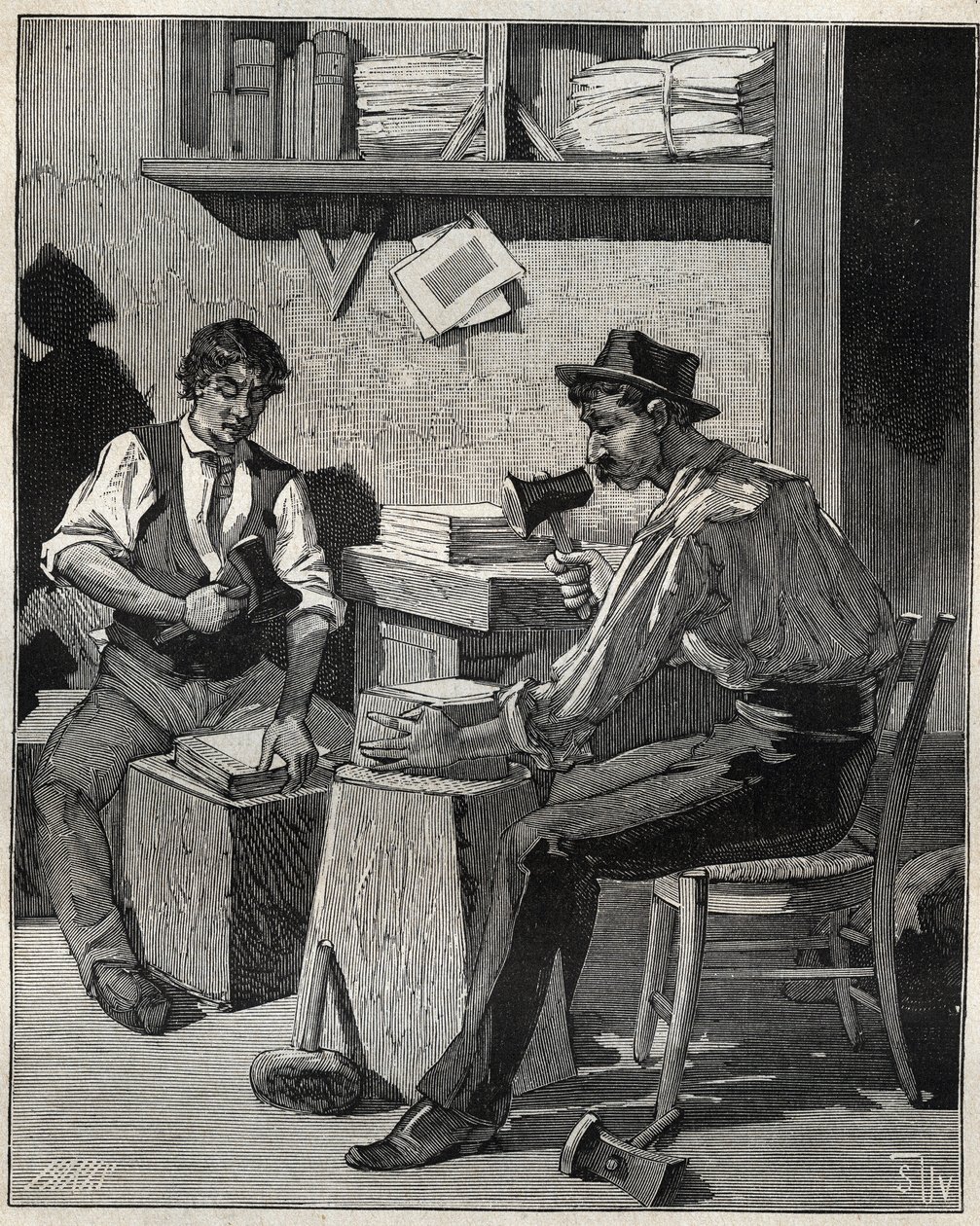 Aranyverő. Metszet 1885-ből Adolphe BITARD „Les arts et metiers illustres” című könyvében. alkotó: Unknown artist