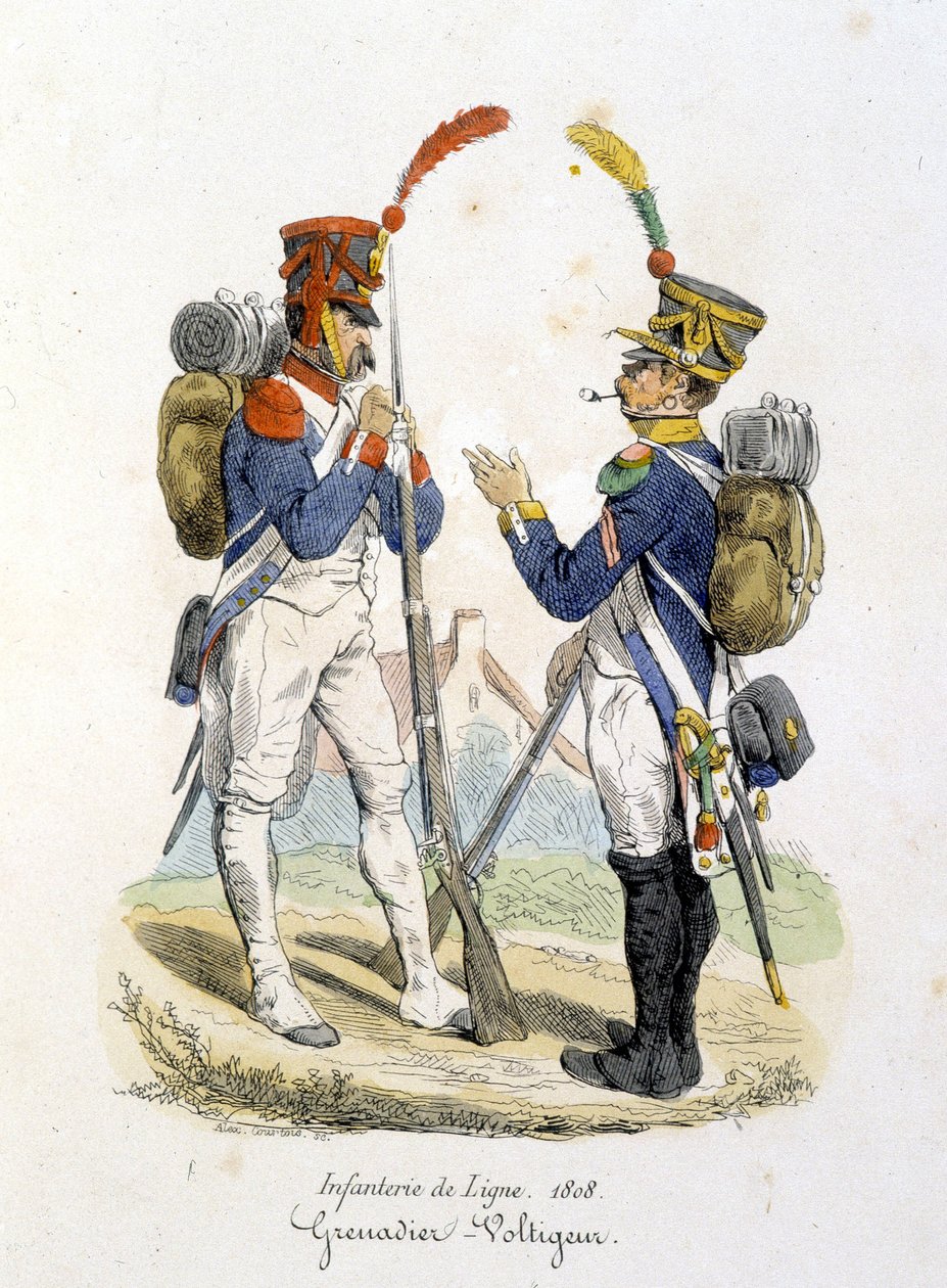Gránátos és voltiger a sor gyalogságból alkotó: Unknown artist