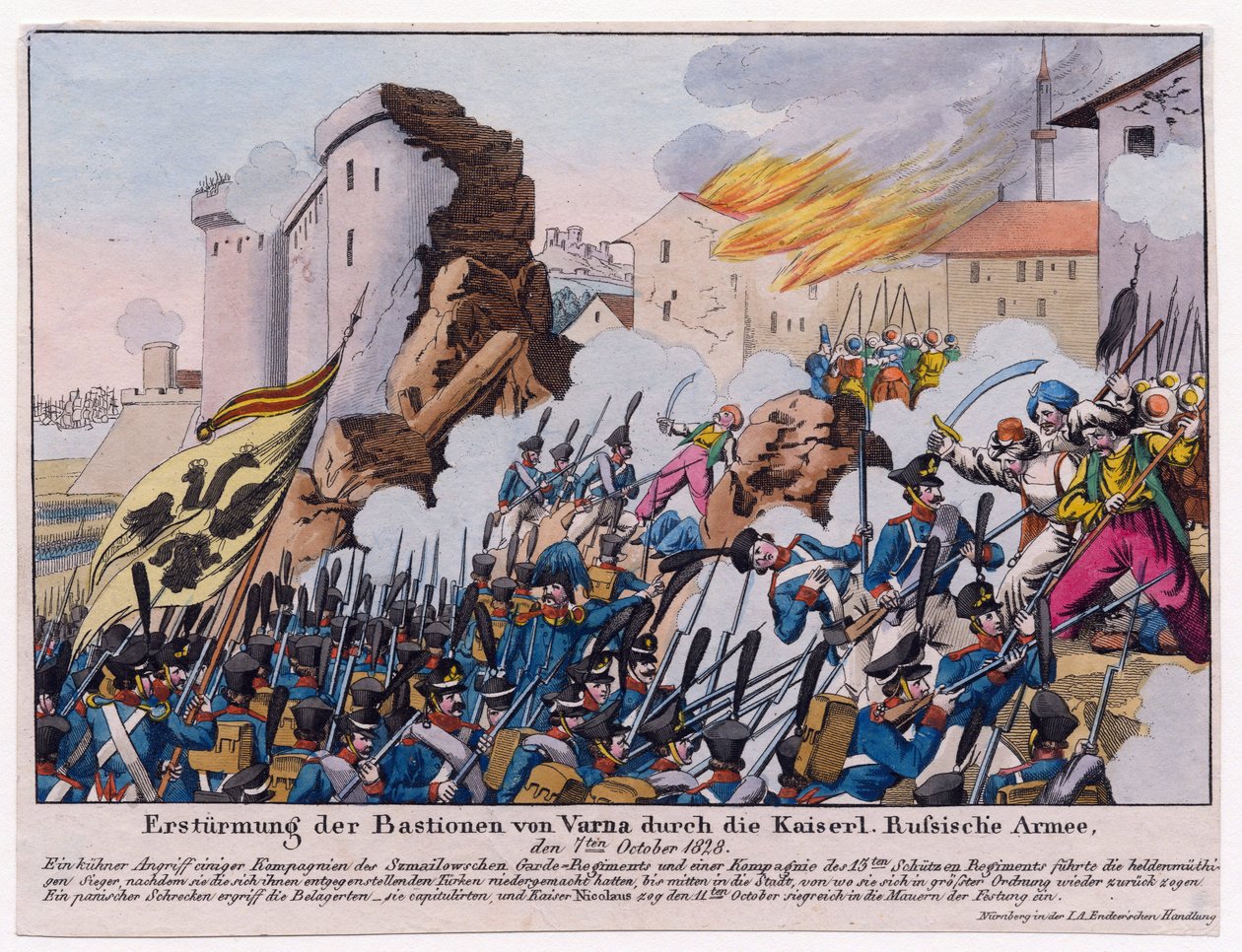 Guerre russo-turque de 1828-1829 – Az orosz hadsereg megrohanta Várna bástyáit 1828 szeptemberében az Anonymous által alkotó: Unknown artist