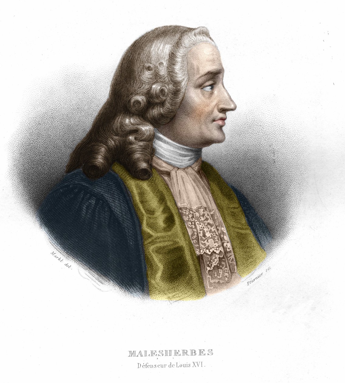 Guillaume Chretien (Guillaume-Chretien), Lamoignon de Malesherbes (1721-1794). francia politikus. Metszet 1852-ből alkotó: Unknown artist