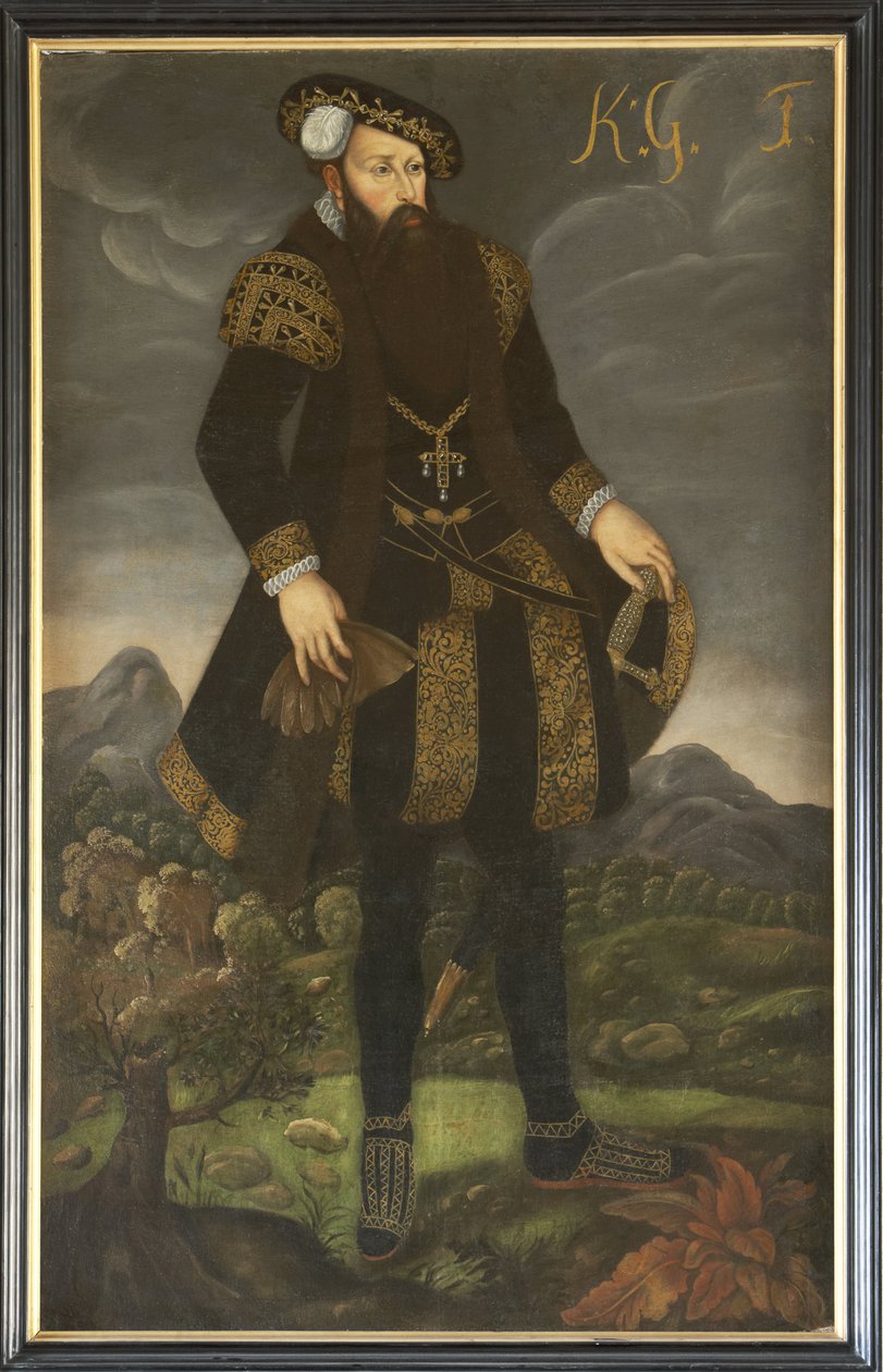 Gustave I Vasa de Suede – I. Gusztáv svéd király (1496-1560) portréja, Anonymous . Olajfestmény. Mérete: 200x125 cm. Nemzeti Múzeum Stockholm alkotó: Unknown artist