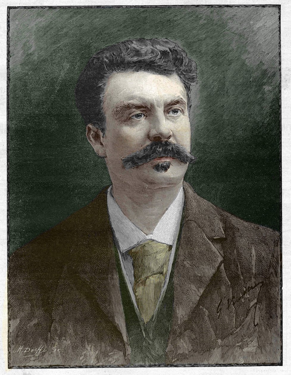 Guy de Maupassant (1850-1893), francia író. alkotó: Unknown artist
