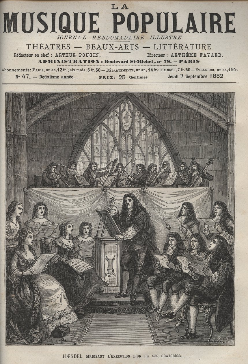 Händel vezényli egyik oratóriumát – George Frederick Handel (Georg Friedrich Handel alkotó: Unknown artist