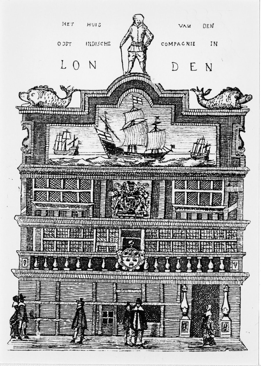 Az East India Company székhelye Londonban a XVII. alkotó: Unknown artist