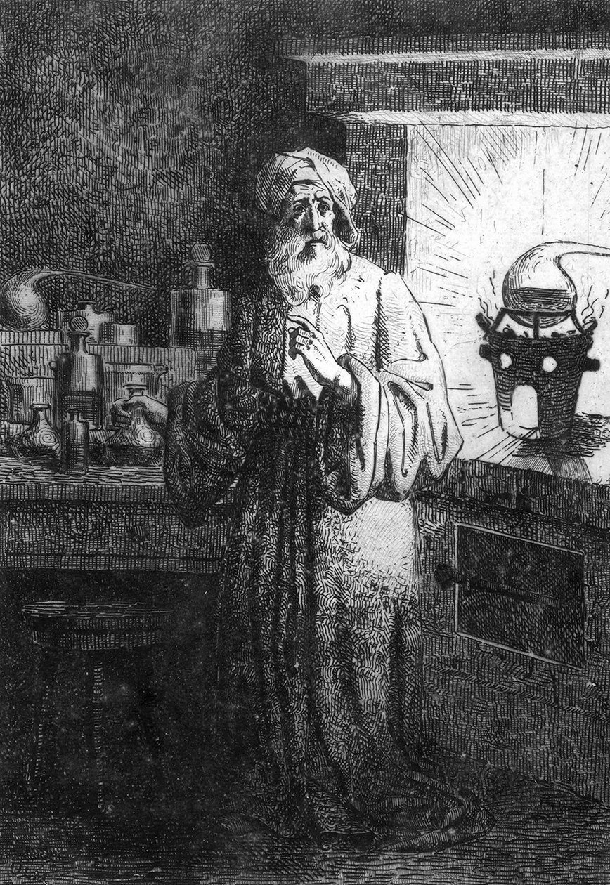 Hennig Brand vagy Hennig Brandt német alkimista, aki foszfort fedez fel. alkotó: Unknown artist