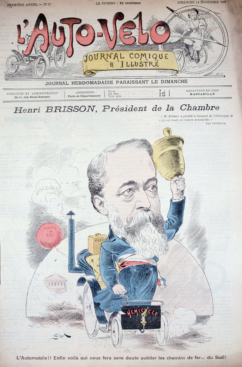 Henri Brisson en automobile (a kamara elnöke) - in „” l