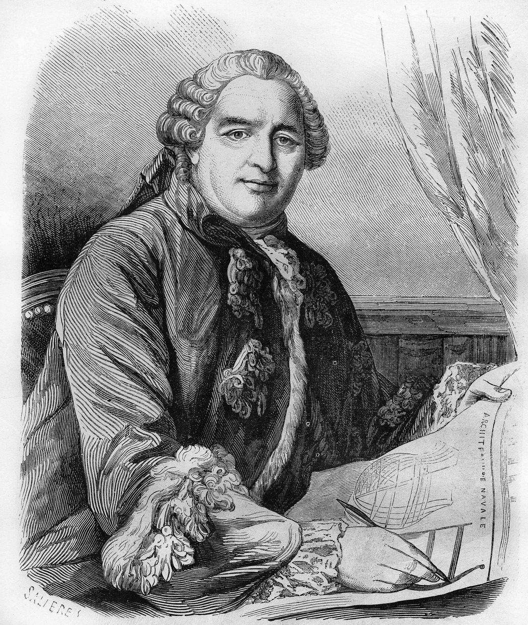 Henri Louis Duhamel du Monceau (1700-1782), francia fiziológus és agronómus. alkotó: Unknown artist